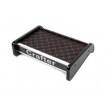 Полка на панель (Черная с красной строчкой) для Volkswagen Crafter 2016- гг