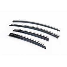 Вітровики з хромованим молдингом HB (4 шт, Niken) для Hyundai I-30 2012-2017 рр
