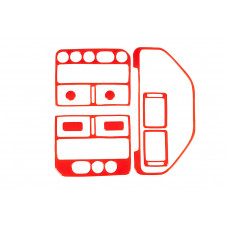 Накладки на панель (червоний колір) для Peugeot 106 1991-2003 рр