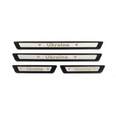 Накладки на пороги (Ukraine, 4 шт., нержавейка)