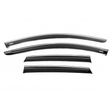 Вітровики з хром молдингом (4 шт, Niken) для Volkswagen Taigo 2020- рр