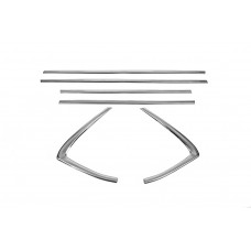 Нижние молдинги стекол нержавейка (6 шт) для Opel Corsa F 2019- гг