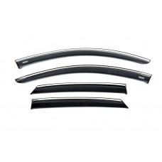 Ветровики с хромированным молдингом (4 шт, Niken) для Opel Corsa F 2019- гг