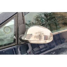Накладки на дзеркала 2004-2010 (2 шт., нерж) Carmos - Турецька сталь для Volkswagen Sharan рр