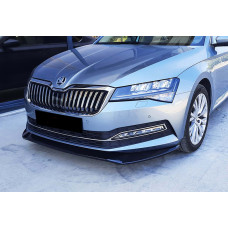 Передня Lip накладка DPT V-3 (2015-2020, чорний глянець) для Skoda Superb рр