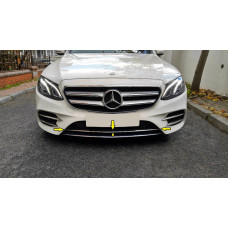 Хромированная накладка на передний бампер 2016-2020 (нержавейка) для Mercedes E-сlass W213
