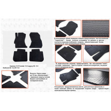 Резиновые коврики (4 шт, Stingray Premium) для Subaru XV 2011-2017 гг