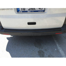 Накладка на задний бампер с загибом (Карбон) для Volkswagen T5 Transporter 2003-2010 гг