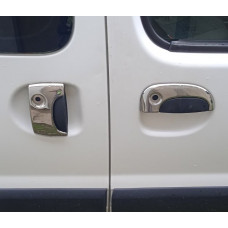 Хромированные Накладки на Ручки (Нержавейка) Две передние -2025 одна сдвижная для Renault Kangoo 1998-2008 гг
