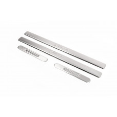 Накладки на пороги OmsaLine (4 шт., нержавейка) для Fiat Punto Grande/EVO 2006-2018 гг