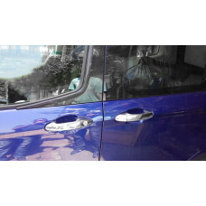 Накладки на ручки (4 шт., нерж.) OmsaLine - Італійська нержавійка для Ford Courier 2014-2023 рр