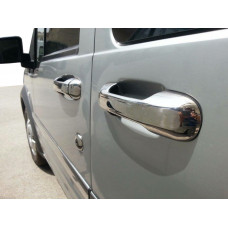 Хромированные Накладки на Ручки Дверей (4 шт, Нержавейка) Carmos - Турецкая Нержавеющая Сталь для Ford Connect 2010-2013 гг