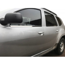 Молдинги на стекла (4 шт, нержавейка) OmsaLine - Итальянская Нержавейка для Dacia Duster 2008-2018 гг