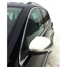 Накладки на Зеркала (2 шт., Нержавейка) OmsaLine - Итальянская Нержавейка для Volkswagen Tiguan 2007-2016 гг