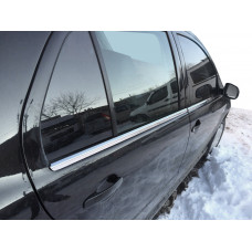 Наружные молдинги окон нержавейка (4 шт) Carmos - Турецкая Нержавеющая Сталь для Skoda Fabia 2000-2007 гг