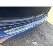 Накладка на задний бампер Carmos (нерж) для Volkswagen Touran 2003-2010 гг