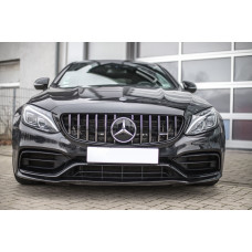 Передняя решетка Panamericana GT (для оригинального C63 AMG) 2014-2018, без камеры для Mercedes C-сlass W205