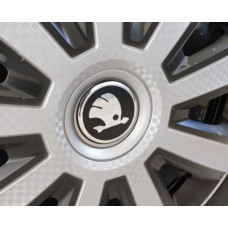 Наклейки на колпачки дисков 54мм (4шт) для Skoda