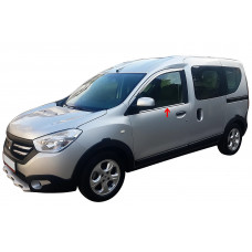 Окантовка окон (2 шт., нержавейка) OmsaLine - Итальянская Нержавейка для Renault Dokker 2013-2022 гг