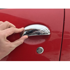 Накладки на дверные ручки из нержавеющей стали 2 шт, Carmos - Турецкая сталь для Peugeot 206 1998-2024 гг