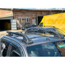 Рейлинги Shark с поперечиной Серый цвет для Toyota Hilux 2015- гг