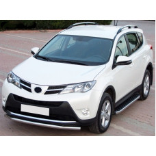 Боковые Подножки BlackLine (2 шт, Алюминий) для Toyota Rav 4 2013-2018 гг