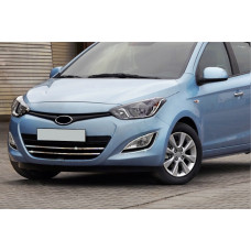 Накладки на решетку радиатора (2 шт, нержавейка) для Hyundai I-20 2012-2014 гг