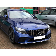 Передня решітка Panamericana GT (для Avantgarde/AMG-Line/C43 AMG) 2018-2025, з камерою для Mercedes C-сlass W205 рр