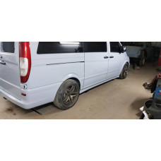 Боковые Пороги Exclusive (2 шт, грунтованные) Короткая/Средняя База для Mercedes Viano 2004-2014 гг