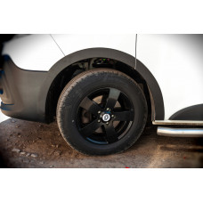 Накладки на арки (6 шт, чорні, ABS) для Fiat Talento 2016- рр