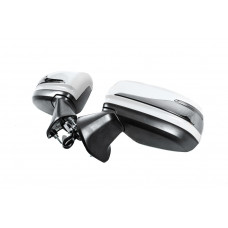 Смужки на дзеркала (2 шт, хром) для Toyota Land Cruiser 300 2021- рр