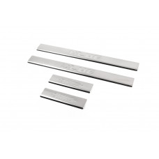 Накладки на пороги Carmos BLUE V3 (4 шт, нерж) для Hyundai Accent 2011-2017 рр