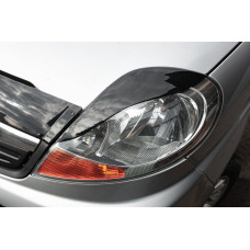 Реснички на Фары Porshe-Style Черный Матовый для Renault Trafic 2001-2015 гг