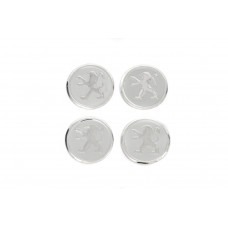 Наклейки на центральные колпачки дисков 60мм pgt-60-n-sr (4шт) для Peugeot