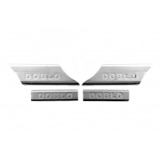 Накладки на внутренние пороги нержавеющая сталь (Carmos V2) 3 двери для Fiat Doblo I 2001-2005 гг