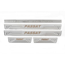 Накладки на пороги V-2 (4 шт., нержавейка) для Volkswagen Passat B4 1993-1996 гг