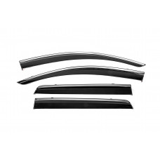 Ветровики с хромированным молдингом Niken Luxury (4 шт) для Fiat Freemont 2011-2016 гг