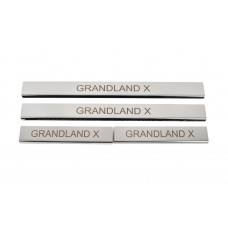 Накладки на Пороги (4 шт, Нержавейка) для Opel Grandland X 2017- гг