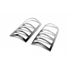 Хромированные накладки на задние фонари (2 шт., нержавейка) Carmos - Турецкая Нержавеющая Сталь для Citroen Berlingo 1996-2008 гг