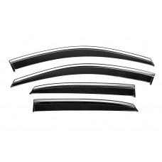 Ветровики с хромированным молдингом Niken Luxury (4 шт) для Lexus RX 2003-2009 гг