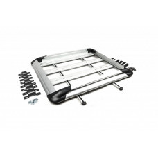 Багажник на крышу с поперечинами и сеткой (110см x 145см) Серый для Opel Combo 2002-2012 гг