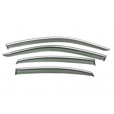 Ветровики с хромированным молдингом Niken Luxury (4 шт) для Volkswagen Passat B9 2023- гг