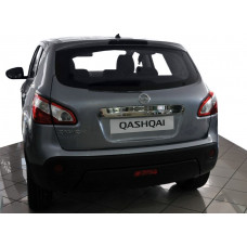 Накладка над номером (нерж.) Без кнопки, Carmos - Турецька сталь для Nissan Qashqai 2010-2014 рр