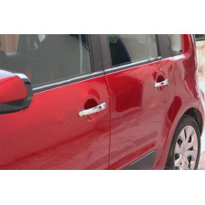 Хромированные Накладки на Ручки (4 шт., Нержавейка) OmsaLine - Итальянская Нержавейка для Citroen C-3 Picasso 2010-2017 гг