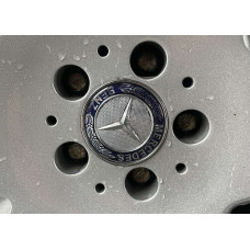 Колпачки на диски 71/75 мм без кольца (4 шт, синие V2) для Тюнинг Mercedes