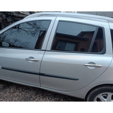 Хромированные Накладки на Ручки (Нержавейка) 4 шт, OmsaLine - Итальянская нержавейка (с отверстием) для Renault Clio III 2005-2012 гг