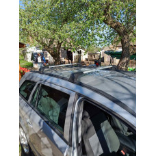 Поперечины на интегрированные рейлинги с замком Skybar V2 (2 шт) Черные для Opel Astra H 2004-2013 гг