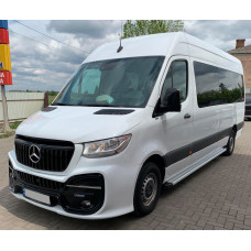 Боковые Подножки Maya V2 (2 шт., Алюминий) Средняя База - Задний Привод для Mercedes Sprinter W907/W910 2018- гг