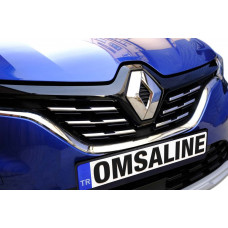 Хром накладки на решетку радиатора (6 шт, нержавейка) для Renault Captur 2019- гг