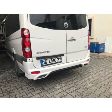Накладка на задний бампер V2 (грунт под покраску) для Mercedes Sprinter W906 2006-2018 гг
